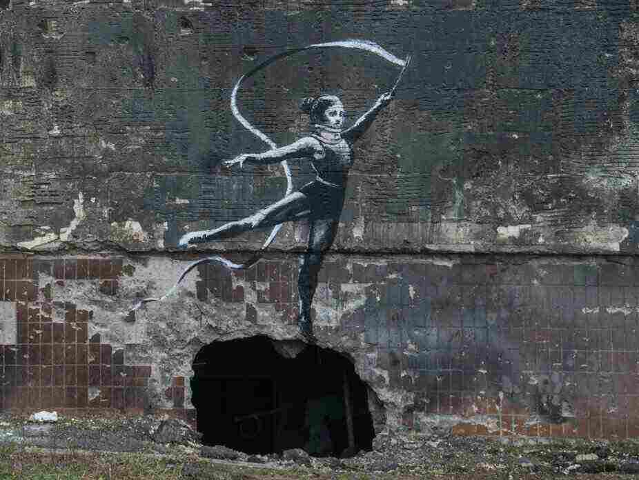 Das Banksy-Vermächtnis in den Trümmern der Ukraine hinterlässt ein Dilemma