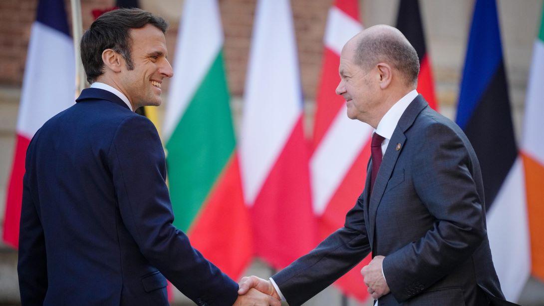 Beratungen von Macron, Scholz und Duda zum Konflikt in der Ukraine in Paris