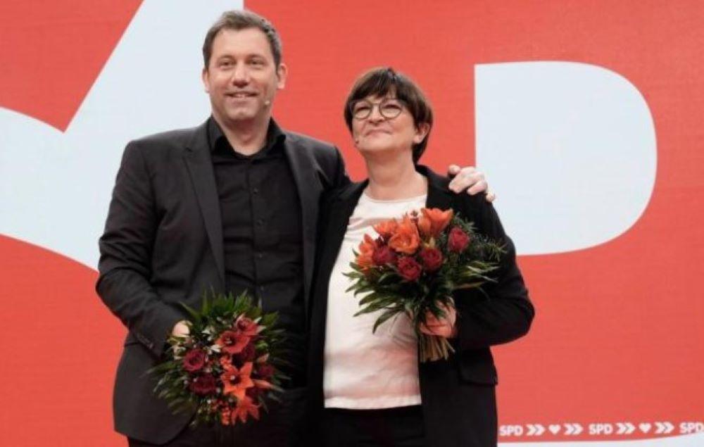 Lars Klingbeil und Saskia Esken wollen für weitere zwei Jahre gemeinsam Vorsitzende der SPD bleiben