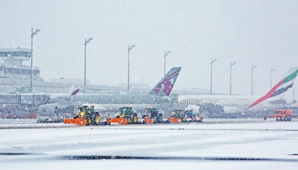 Am Münchner Flughafen ist der Flugbetrieb vorübergehend eingestellt