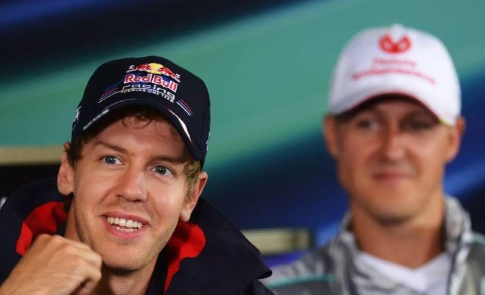 Sebastian Vettel und Michael Schumacher