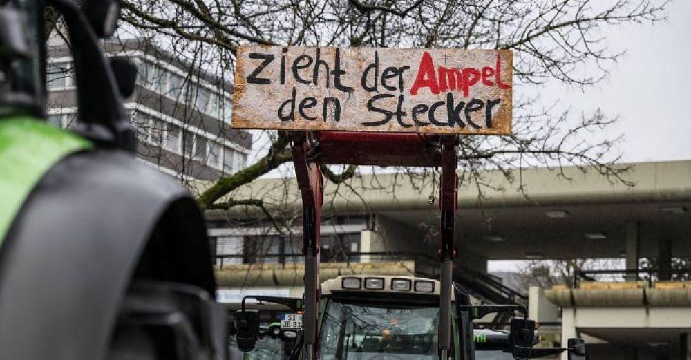 Proteste der Bauern gegen Landwirtschafspolitik der Ampel-Koalition