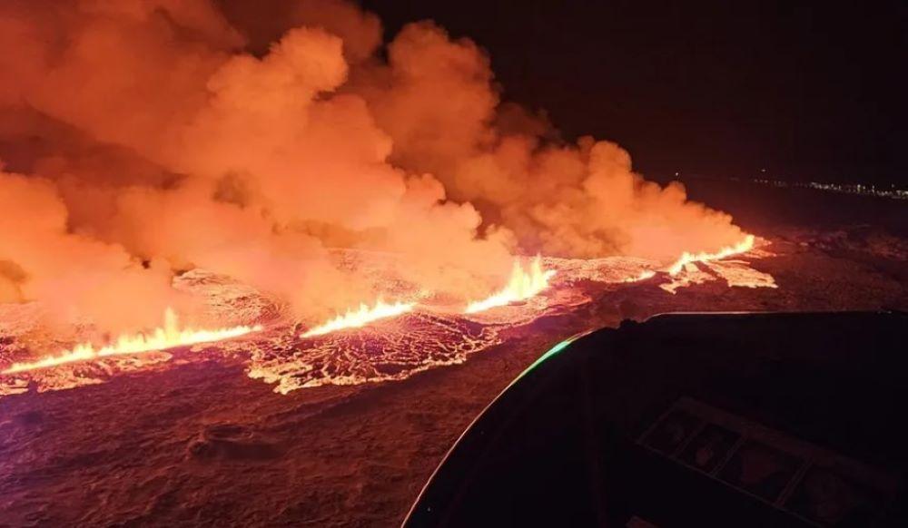 Vulkanausbruch nahe der südwestlichen isländischen Stadt Grindavik